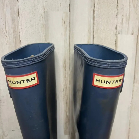 Hunter Women's Original Tall Rain Boots Navy Blue Size 5 - Picture 2 of 8
